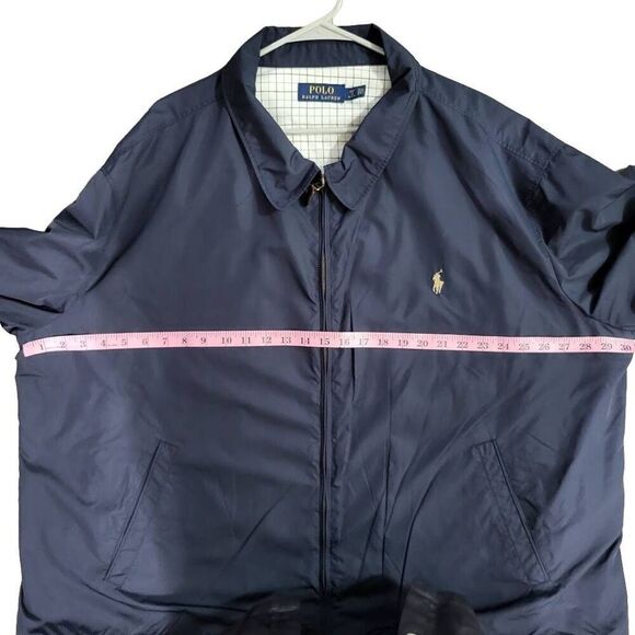 Polo Ralph Lauren Navy Harrington Bomber Golf Jacket Mens Plaid Lined. Mens 3XB - Picture 6 of 11
